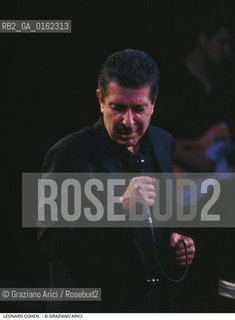 Caption: Nome: .COHEN LEONARD.Descrizione: .MUSICA POP CANTAUTORE CHITARRISTA.Credit: ©Graziano Arici/Rosebud2 / Costo: .A.Nazione: .CANADA.Cittˆ: ..Data: .1992