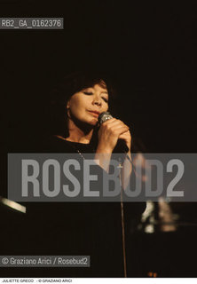 Caption: Nome: .GRECO JULIETTE.Descrizione: .MUSICA POP CANTANTE ATTRICE.Credit: ©Graziano Arici/Rosebud2 / Costo: .A.Nazione: .FRANCIA.Cittˆ: ..Data: .1994