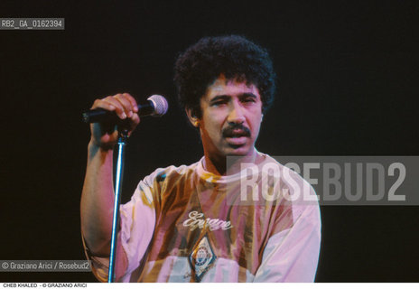 Caption: Nome: .KHALED CHEB.Descrizione: .MUSICA POP CANTANTE.Credit: ©Graziano Arici/Rosebud2 / Costo: .A.Nazione: .ALGERIA.Cittˆ: ..Data: .1996