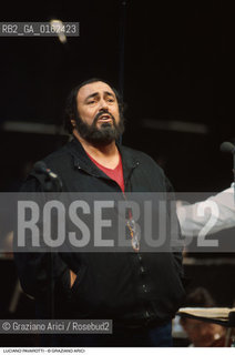 Caption: Nome: .PAVAROTTI LUCIANO.Descrizione: .MUSICA CLASSICA CANTANTE LIRICO TENORE.Credit: ©Graziano Arici/Rosebud2 / Costo: .A.Nazione: .ITALIA.Cittˆ: ..Data: .1994