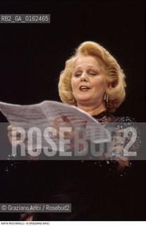 Caption: Nome: .RICCIARELLI KATIA.Descrizione: .MUSICA CLASSICA CANTANTE LIRICA.Credit: ©Graziano Arici/Rosebud2 / Costo: .A.Nazione: .ITALIA.Cittˆ: ..Data: .1996