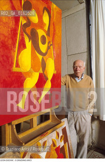 Caption: Nome: .GISCHIA LEON.Descrizione: .ARTE PITTORE / STUDIO.Credit: ©Graziano Arici/Rosebud2 / Costo: .A.Nazione: .FRANCIA.Cittˆ: ..Data: .1989