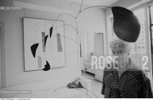 Nome:.GUGGENHEIM PEGGY.Descrizione: .ARTE COLLEZIONISTA / NELLA SUA CASA.Credit: ©Graziano Arici/Rosebud2 / Costo: .A.Nazione: .USA.Cittˆ: .VENEZIA.Data: .1979.