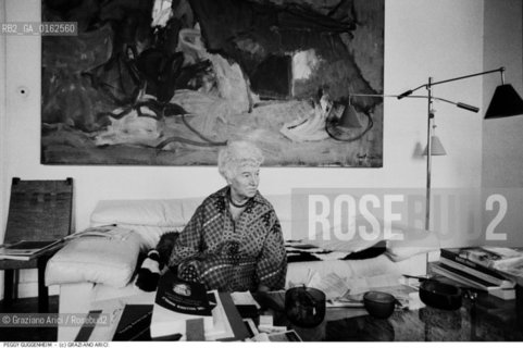 Nome:.GUGGENHEIM PEGGY.Descrizione: .ARTE COLLEZIONISTA / NELLA SUA CASA.Credit: ©Graziano Arici/Rosebud2 / Costo: .A.Nazione: .USA.Cittˆ: .VENEZIA.Data: .1979.
