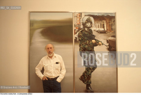 Caption: Nome: .HAMILTON RICHARD.Descrizione: .ARTE PITTORE BIENNALE.Credit: ©Graziano Arici/Rosebud2 / Costo: .A.Nazione: .INGHILTERRA.Cittˆ: ..Data: .1993
