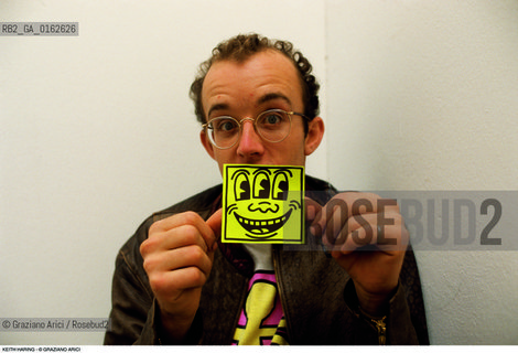 Caption: Nome: .HARING KEITH.Descrizione: .ARTE GRAFFITI BIENNALE.Credit: ©Graziano Arici/Rosebud2 / Costo: .A.Nazione: .USA.Cittˆ: ..Data: .1984