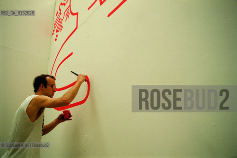 Caption: Nome: .HARING KEITH.Descrizione: .ARTE GRAFFITI BIENNALE.Credit: ©Graziano Arici/Rosebud2 / Costo: .A.Nazione: .USA.Cittˆ: ..Data: .1984