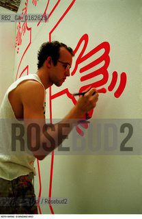 Caption: Nome: .HARING KEITH.Descrizione: .ARTE GRAFFITI BIENNALE.Credit: ©Graziano Arici/Rosebud2 / Costo: .A.Nazione: .USA.Cittˆ: ..Data: .1984