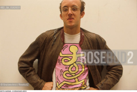 Caption: Nome: .HARING KEITH.Descrizione: .ARTE GRAFFITI BIENNALE.Credit: ©Graziano Arici/Rosebud2 / Costo: .A.Nazione: .USA.Cittˆ: ..Data: .1984