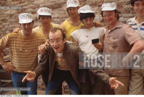 Caption: Nome: .HARING KEITH.Descrizione: .ARTE GRAFFITI BIENNALE.Credit: ©Graziano Arici/Rosebud2 / Costo: .A.Nazione: .USA.Cittˆ: ..Data: .1984