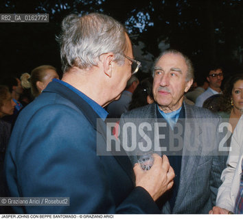 Caption: Nome: .JOHNS JASPER.Descrizione: .ARTE BIENNALE POP ART / CON BEPPE SANTOMASO.Credit: ©Graziano Arici/Rosebud2 / Costo: .A.Nazione: .USA.Cittˆ: ..Data: .1988