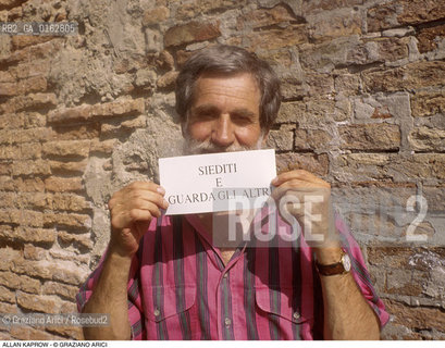 Caption: Nome: .KAPROW ALLAN.Descrizione: .ARTE BIENNALE FLUXUS VENEZIA.Credit: ©Graziano Arici/Rosebud2 / Costo: .A.Nazione: .USA.Cittˆ: ..Data: .1993