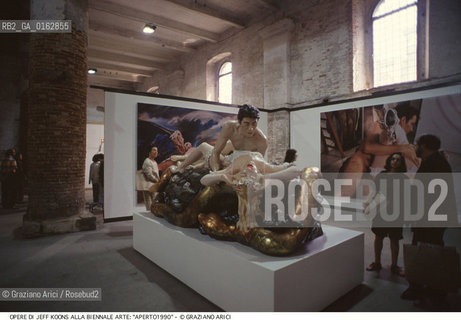 Localizzazione:.VENEZIA / CASTELLO.VENICE  / CASTELLO.Oggetto:.Soggetto:.XLIV ESPOSIZIONE INTERNAZIONALE DARTE LA BIENNALE DI VENEZIA / OPERA DI JEFF KOONS NELLA SEZIONE APERTO 90 ALLE CORDERIE DELLARSENALE.XLIV INTERNATIONAL ART EXHIBITION LA BIENNALE DI VENEZIA  / WORK BY JEFF KOONS IN APERTO 90 SECTION.Cronologia:.Definizione Culturale:.   Autore:.   Stile:.   Editori/Stampatori:.   Committenza:.Materia e Tecnica:.Collocazione:.Note:.BIENNALE ARTE.Riproduzione Fotografica:.©Graziano Arici/Rosebud2 Copyright: ©Graziano Arici/Rosebud2 /  .Data:.1990.Costo:.A.