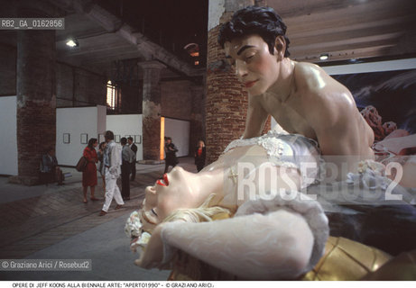 Localizzazione:.VENEZIA / CASTELLO.VENICE  / CASTELLO.Oggetto:.Soggetto:.XLIV ESPOSIZIONE INTERNAZIONALE DARTE LA BIENNALE DI VENEZIA / OPERA DI JEFF KOONS NELLA SEZIONE APERTO 90 ALLE CORDERIE DELLARSENALE.XLIV INTERNATIONAL ART EXHIBITION LA BIENNALE DI VENEZIA  / WORK BY JEFF KOONS IN APERTO 90 SECTION.Cronologia:.Definizione Culturale:.   Autore:.   Stile:.   Editori/Stampatori:.   Committenza:.Materia e Tecnica:.Collocazione:.Note:.BIENNALE ARTE.Riproduzione Fotografica:.©Graziano Arici/Rosebud2 Copyright: ©Graziano Arici/Rosebud2 /  .Data:.1990.Costo:.A.