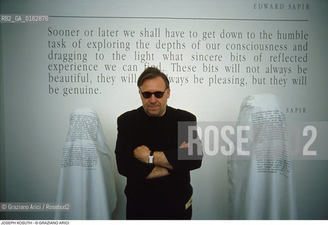 Caption: Nome: .KOSUTH JOSEPH.Descrizione: .ARTE CONCETTUALE.Credit: ©Graziano Arici/Rosebud2 / Costo: .A.Nazione: .USA.Cittˆ: ..Data: .1991