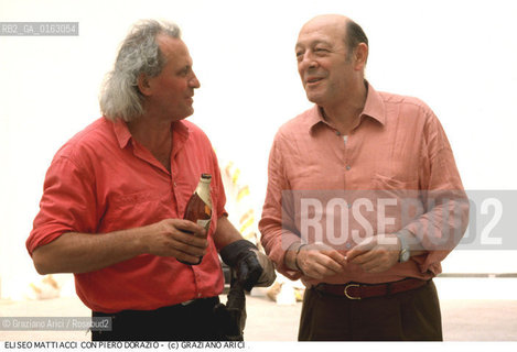 Nome: .MATTIACCI ELISEO.Descrizione: .ARTE SCULTORE / CON PIERO DORAZIO.Credit: ©Graziano Arici/Rosebud2 / Costo: .A.Nazione: .ITALIA.Cittˆ: .VENEZIA.Data: .1988.