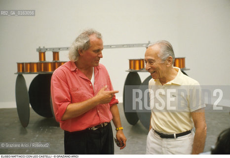 Caption: Nome: .MATTIACCI ELISEO.Descrizione: .ARTE SCULTORE / CON IL GALLERISTA LEO CASTELLI.Credit: ©Graziano Arici/Rosebud2 / Costo: .A.Nazione: .ITALIA.Cittˆ: ..Data: .1988