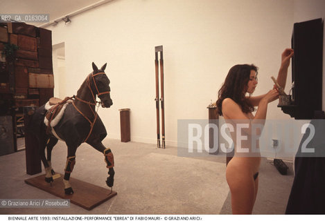 Localizzazione:.VENEZIA / CASTELLO.VENICE / CASTELLO.Oggetto:.Soggetto:.XLV ESPOSIZIONE INTERNAZIONALE DARTE LA BIENNALE DI VENEZIA /  LINSTALLAZIONE-PERFORMANCE EBREA DI FABIO MAURI / NUDO .XLV INTERNATIONAL ART EXHIBITION LA BIENNALE DI VENEZIA /  INSTALLATION-PERFORMANCE JEWESS  BY FABIO MAURI / NUDE.Cronologia:.Definizione Culturale:.   Autore:.   Stile:.   Editori/Stampatori:.   Committenza:.Materia e Tecnica:.Collocazione:.Note:.BIENNALE ARTE.Riproduzione Fotografica:.©Graziano Arici/Rosebud2 Copyright: ©Graziano Arici/Rosebud2 /  .Data:.1993.Costo:.A.
