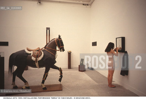 Localizzazione:.VENEZIA / CASTELLO.VENICE / CASTELLO.Oggetto:.Soggetto:.XLV ESPOSIZIONE INTERNAZIONALE DARTE LA BIENNALE DI VENEZIA /  LINSTALLAZIONE-PERFORMANCE EBREA DI FABIO MAURI / NUDO .XLV INTERNATIONAL ART EXHIBITION LA BIENNALE DI VENEZIA /  INSTALLATION-PERFORMANCE JEWESS  BY FABIO MAURI / NUDE.Cronologia:.Definizione Culturale:.   Autore:.   Stile:.   Editori/Stampatori:.   Committenza:.Materia e Tecnica:.Collocazione:.Note:.BIENNALE ARTE.Riproduzione Fotografica:.©Graziano Arici/Rosebud2 Copyright: ©Graziano Arici/Rosebud2 /  .Data:.1993.Costo:.A.