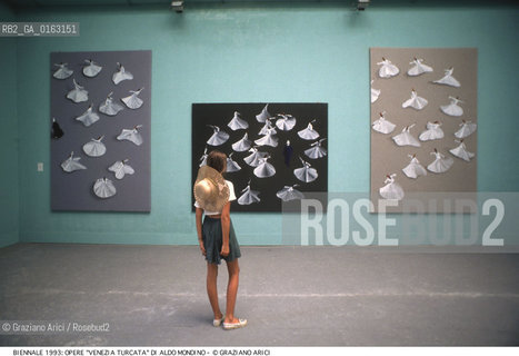 Localizzazione:.VENEZIA / CASTELLO.VENICE / CASTELLO.Oggetto:.Soggetto:.XLV ESPOSIZIONE INTERNAZIONALE DARTE LA BIENNALE DI VENEZIA / OPERE VENEZIA TURCATA,1992, DI ALDO MONDINO.XLV INTERNATIONAL ART EXHIBITION LA BIENNALE DI VENEZIA .Cronologia:.Definizione Culturale:.   Autore:.   Stile:.   Editori/Stampatori:.   Committenza:.Materia e Tecnica:.Collocazione:.Note:.BIENNALE ARTE.Riproduzione Fotografica:.©Graziano Arici/Rosebud2 Copyright: ©Graziano Arici/Rosebud2 /  .Data:.1993.Costo:.A.