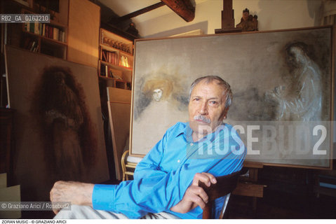 Caption: Nome: .MUSIC ZORAN.Descrizione: .ARTE PITTORE STUDIO.Credit: ©Graziano Arici/Rosebud2 / Costo: .A.Nazione: .ITALIA.Cittˆ: ..Data: .1995