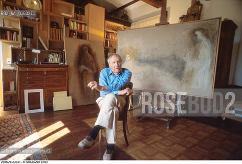 Caption: Nome: .MUSIC ZORAN.Descrizione: .ARTE PITTORE STUDIO.Credit: ©Graziano Arici/Rosebud2 / Costo: .A.Nazione: .ITALIA.Cittˆ: ..Data: .1995