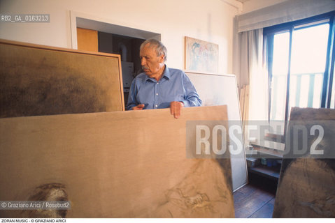 Caption: Nome: .MUSIC ZORAN.Descrizione: .ARTE PITTORE STUDIO.Credit: ©Graziano Arici/Rosebud2 / Costo: .A.Nazione: .ITALIA.Cittˆ: ..Data: .1995