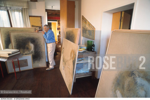 Caption: Nome: .MUSIC ZORAN.Descrizione: .ARTE PITTORE STUDIO.Credit: ©Graziano Arici/Rosebud2 / Costo: .A.Nazione: .ITALIA.Cittˆ: ..Data: .1995