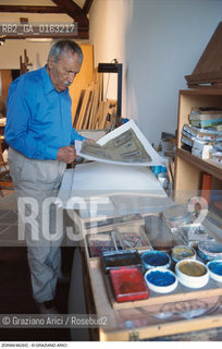 Caption: Nome: .MUSIC ZORAN.Descrizione: .ARTE PITTORE STUDIO.Credit: ©Graziano Arici/Rosebud2 / Costo: .A.Nazione: .ITALIA.Cittˆ: ..Data: .1995