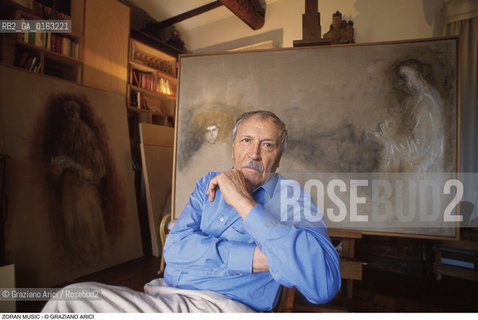 Caption: Nome: .MUSIC ZORAN.Descrizione: .ARTE PITTORE STUDIO.Credit: ©Graziano Arici/Rosebud2 / Costo: .A.Nazione: .ITALIA.Cittˆ: ..Data: .1995