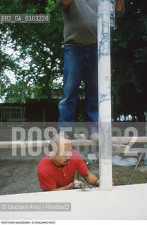 Caption: Nome: .NAGASAWA HIDETOSHI.Descrizione: .ARTE SCULTORE BIENNALE.Credit: ©Graziano Arici/Rosebud2 / Costo: .A.Nazione: .GIAPPONE.Cittˆ: ..Data: .1988
