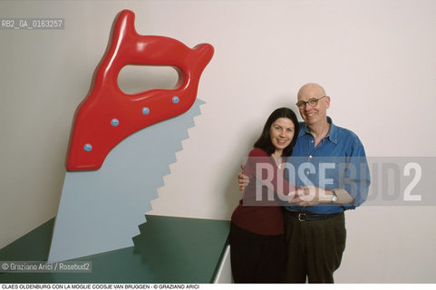 Caption: Nome: .OLDENBURG CLAES.Descrizione: .ARTE / CON LA MOGLIE COOSJE VAN BRUGGEN/ SEGA.Credit: ©Graziano Arici/Rosebud2 / Costo: .A.Nazione: .USA.Cittˆ: ..Data: .1999