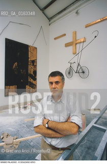 Caption: Nome: .PALADINO MIMMO.Descrizione: .ARTE / BICICLETTA BIENNALE CROCE.Credit: ©Graziano Arici/Rosebud2 / Costo: .A.Nazione: .ITALIA.Cittˆ: ..Data: .1988