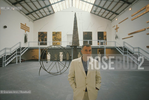 Caption: Nome: .PALADINO MIMMO.Descrizione: .ARTE / BICICLETTA BIENNALE CROCE.Credit: ©Graziano Arici/Rosebud2 / Costo: .A.Nazione: .ITALIA.Cittˆ: ..Data: .1988