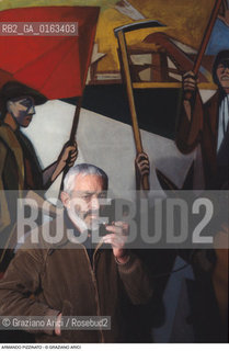 Caption: Nome: .PIZZINATO ARMANDO.Descrizione: .ARTE PITTORE FRONTE NUOVO DELLE ARTI / CON PIPA.Credit: ©Graziano Arici/Rosebud2 / Costo: .A.Nazione: .ITALIA.Cittˆ: ..Data: .1980