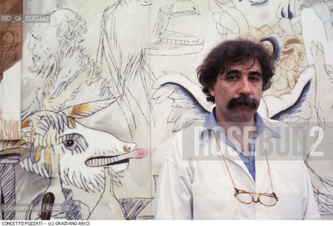 Nome: .POZZATI CONCETTO.Descrizione: .ARTE PITTORE.Credit: ©Graziano Arici/Rosebud2 / Costo: .A.Nazione: .ITALIA.Cittˆ: .VENEZIA.Data: .1980.