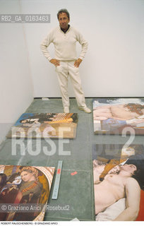 Caption: Nome: .RAUSCHENBERG ROBERT.Descrizione: .ARTE PITTORE BIENNALE POP ART.Credit: ©Graziano Arici/Rosebud2 / Costo: .A.Nazione: .USA.Cittˆ: ..Data: .1982
