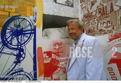 Nome: .RAUSCHENBERG ROBERT.Descrizione: .ARTE PITTORE POP ART.Credit: ©Graziano Arici/Rosebud2 / Costo: .A.Nazione: .USA.Cittˆ: .VENEZIA.Data: .1996.