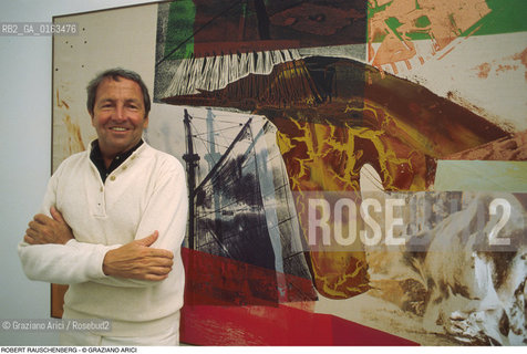 Caption: Nome: .RAUSCHENBERG ROBERT.Descrizione: .ARTE PITTORE BIENNALE POP ART.Credit: ©Graziano Arici/Rosebud2 / Costo: .A.Nazione: .USA.Cittˆ: ..Data: .1982