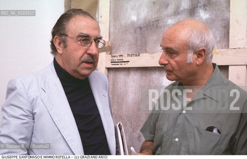Nome: .ROTELLA MIMMO.Descrizione: .ARTE PITTORE CON SANTOMASO GIUSEPPE.Credit: ©Graziano Arici/Rosebud2 / Costo: .A.Nazione: .ITALIA.Cittˆ: .VENEZIA.Data: .1982.