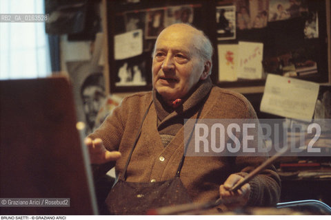 Caption: Nome: .SAETTI BRUNO.Descrizione: .ARTE PITTORE.Credit: ©Graziano Arici/Rosebud2 / Costo: .A.Nazione: .ITALIA.Cittˆ: ..Data: .1980