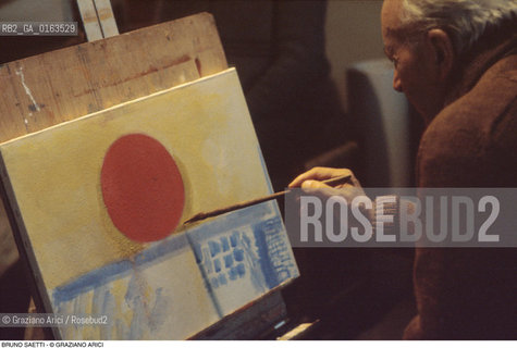 Caption: Nome: .SAETTI BRUNO.Descrizione: .ARTE PITTORE.Credit: ©Graziano Arici/Rosebud2 / Costo: .A.Nazione: .ITALIA.Cittˆ: ..Data: .1980