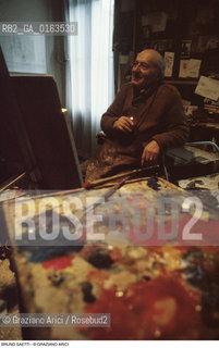 Caption: Nome: .SAETTI BRUNO.Descrizione: .ARTE PITTORE.Credit: ©Graziano Arici/Rosebud2 / Costo: .A.Nazione: .ITALIA.Cittˆ: ..Data: .1980