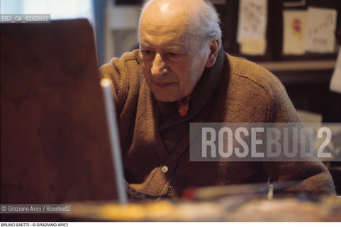 Caption: Nome: .SAETTI BRUNO.Descrizione: .ARTE PITTORE.Credit: ©Graziano Arici/Rosebud2 / Costo: .A.Nazione: .ITALIA.Cittˆ: ..Data: .1980