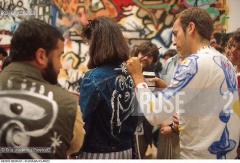 Caption: Nome: .SCHARF KENNY.Descrizione: .ARTE GRAFFITI BIENNALE.Credit: ©Graziano Arici/Rosebud2 / Costo: .A.Nazione: .USA.Cittˆ: ..Data: .1984