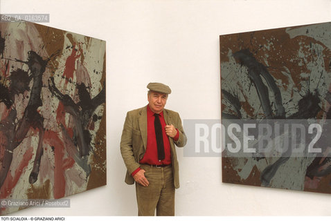 Caption: Nome: .SCIALOIA TOTI.Descrizione: .ARTE PITTORE.Credit: ©Graziano Arici/Rosebud2 / Costo: .A.Nazione: .ITALIA.Cittˆ: ..Data: .1986