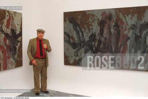 Caption: Nome: .SCIALOIA TOTI.Descrizione: .ARTE PITTORE.Credit: ©Graziano Arici/Rosebud2 / Costo: .A.Nazione: .ITALIA.Cittˆ: ..Data: .1986