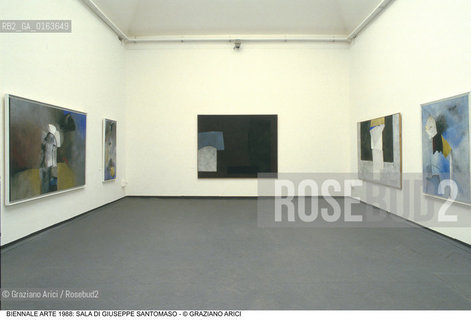 Nome: .SANTOMASO GIUSEPPE.Descrizione: .ARTE BIENNALE SALA AL PADIGLIONE ITALIA.Credit: ©Graziano Arici/Rosebud2 / Costo: .A.Nazione: .ITALIA.Cittˆ: .VENEZIA.Data: .1988.