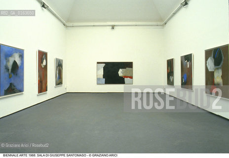 Nome: .SANTOMASO GIUSEPPE.Descrizione: .ARTE BIENNALE SALA AL PADIGLIONE ITALIA.Credit: ©Graziano Arici/Rosebud2 / Costo: .A.Nazione: .ITALIA.Cittˆ: .VENEZIA.Data: .1988.