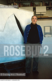 Caption: Nome: .SANTOMASO GIUSEPPE.Descrizione: .ARTE PITTORE NEL SUO STUDIO.Credit: ©Graziano Arici/Rosebud2 / Costo: .A.Nazione: .ITALIA.Cittˆ: ..Data: .1982